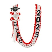 Graduation Lei Letters And Numbers,2025 Tassel Graduation,Graduation Leis 2025,Ribbon Leis For Graduation 2025,Graduation Leis Class Of 2025 Leis(Red White 1pc 47.2in/120cm)from ANMUYUM